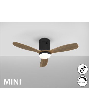 SIROCO MINI-VENTILADOR NEG/NOGAL DIM