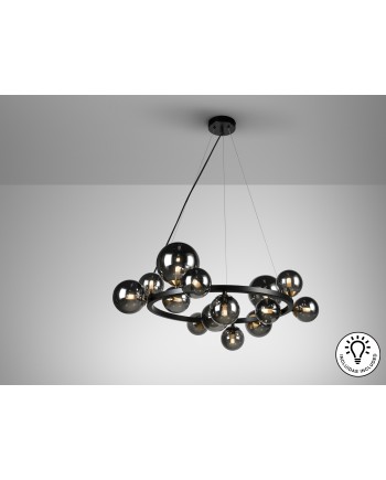 LAMPARA 14L ·ASTROS· NEGRO