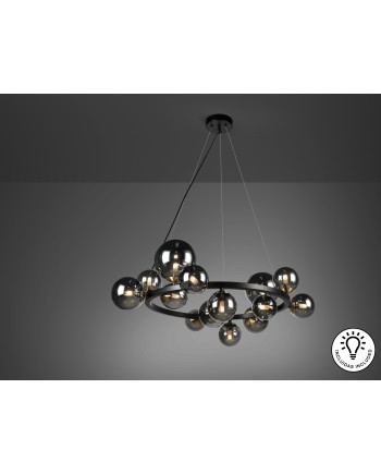 LAMPARA 14L ·ASTROS· NEGRO