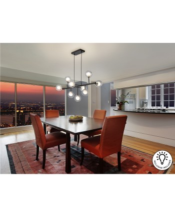 LAMPARA  9L·ALTAIS·NEGRO/CROMO