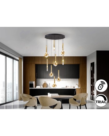 ESSENZA- LAMPARA 9L - NEGRO-DORADO