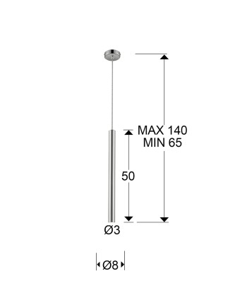 LAMPARA ·VARAS· CROMO 1L