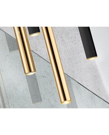 LAMPARA·VARAS·ORO/NEGRO 11L DIMABLE