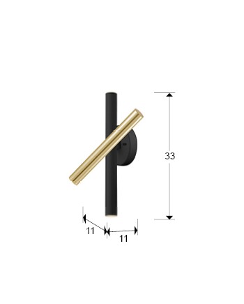 APLIQUE ·VARAS· ORO/NEGRO 3L