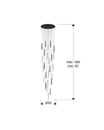 GRAN LAMP·VARAS·ORO/NEGRO 25L DIM