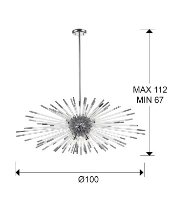 LAMPARA 9L ·EVASION· CROMO