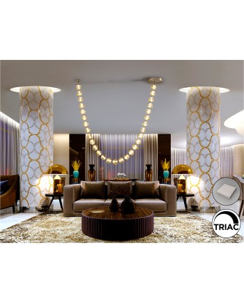 ZARIA II -LAMPARA 29L- BRONCE/AMBAR DIM