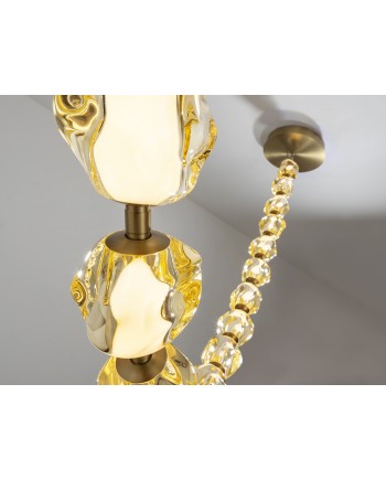 ZARIA II -LAMPARA 29L- BRONCE/AMBAR DIM