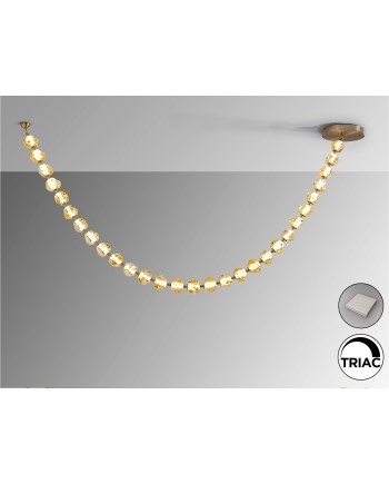 ZARIA II -LAMPARA 29L- BRONCE/AMBAR DIM