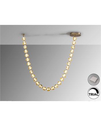 ZARIA II -LAMPARA 29L- BRONCE/AMBAR DIM