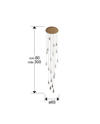 LAGRIMAS- LAMPARA 20L ORO ROSA