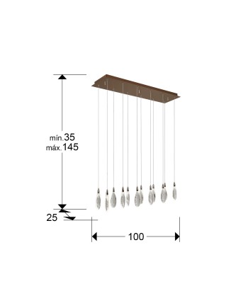 LAGRIMAS- LAMPARA 12L ORO ROSA