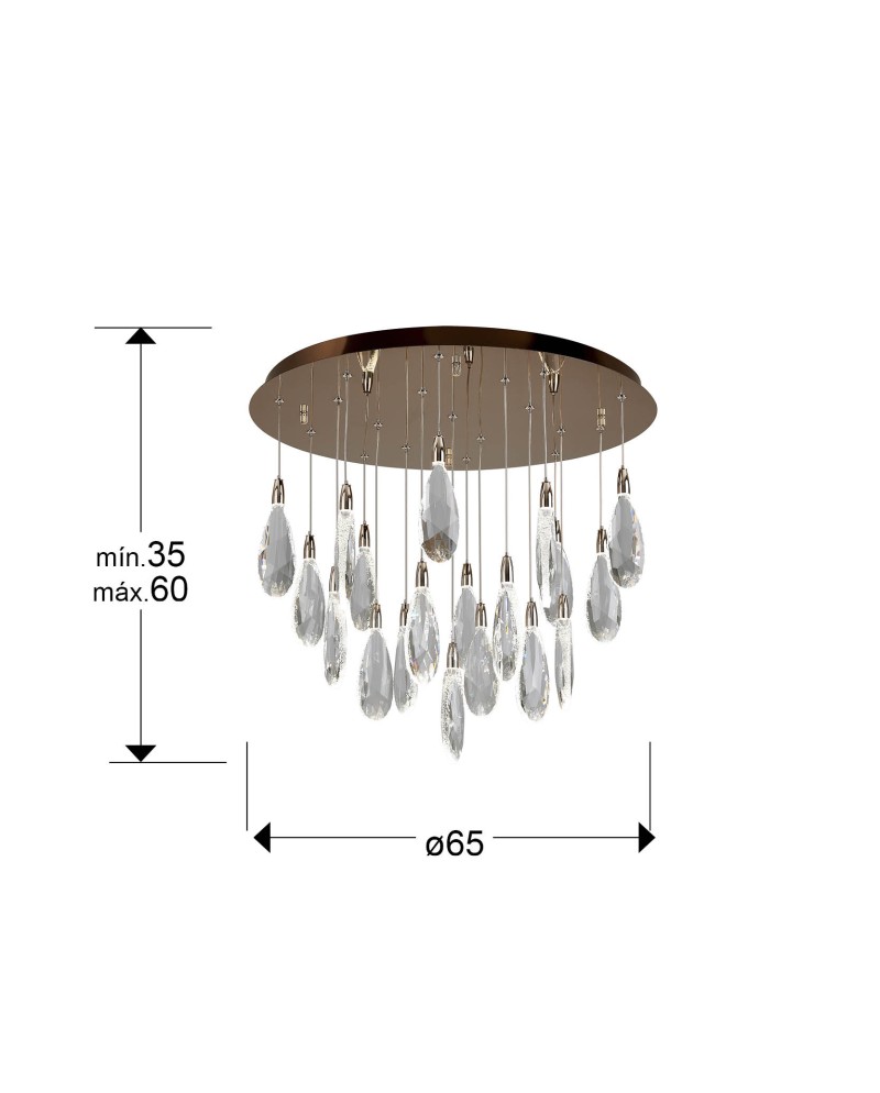 LAGRIMAS- LAMPARA 19L ORO ROSA