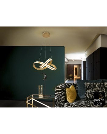 LAMPARA ·LAZAS· PAN DE ORO Ø52