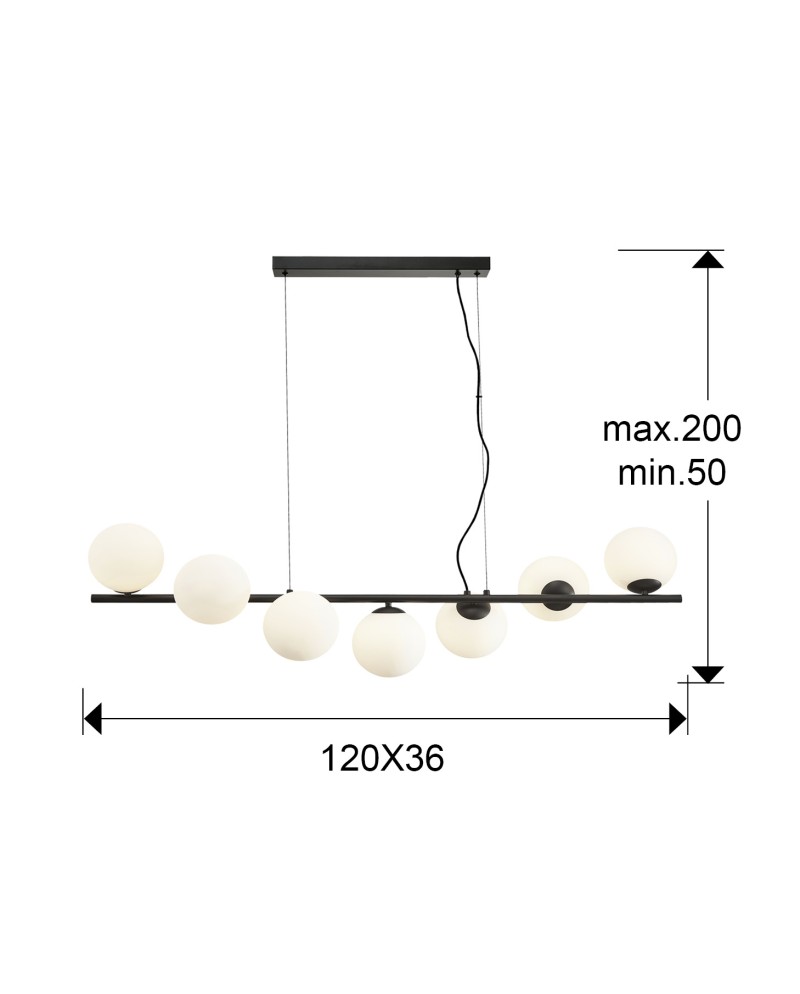 INOA-LAMPARA 7L NEGRO-OPAL