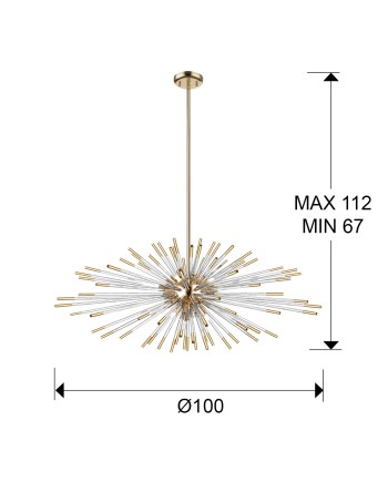 LAMPARA 9L ·EVASION· ORO