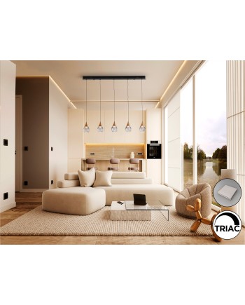 CORINA- LAMPARA 5L NEGRO-COBRE