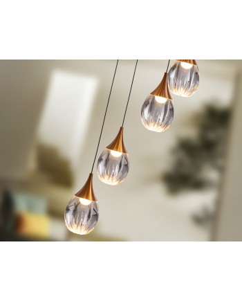 CORINA- LAMPARA 12L NEGRO-COBRE