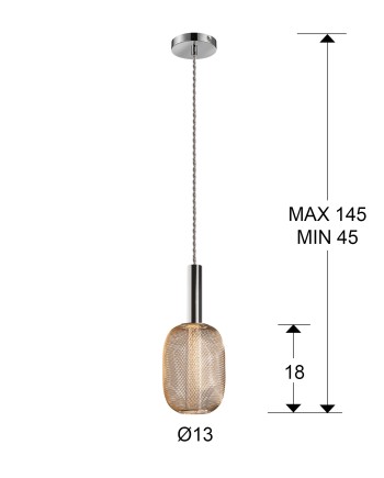 MICRON-LAMPARA 1L CROMO/ORO