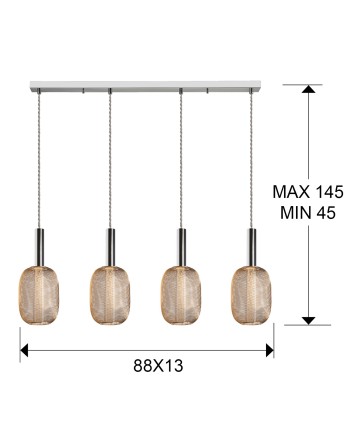MICRON-LAMPARA 4L CROMO/ORO