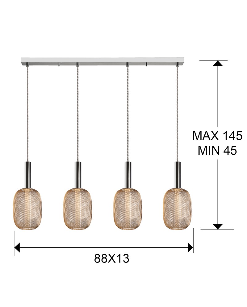 MICRON-LAMPARA 4L CROMO/ORO