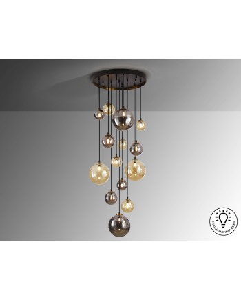 DARK-LAMPARA 14L NEGRO-LATON