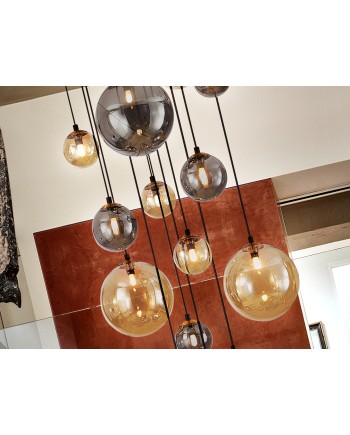 DARK-LAMPARA 14L NEGRO-LATON