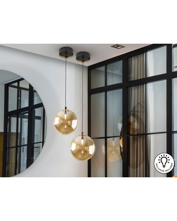 DARK-LAMPARA 1L 20D NEGRO-LATON