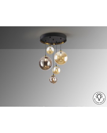 DARK-LAMPARA 5L NEGRO-LATON