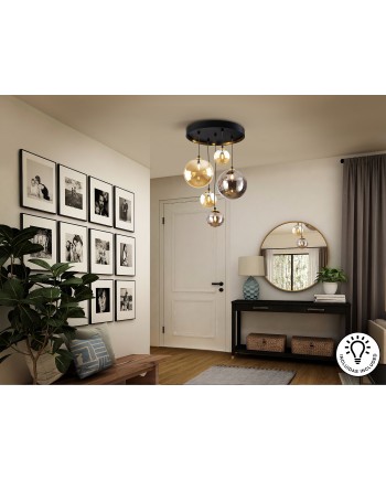 DARK-LAMPARA 5L NEGRO-LATON