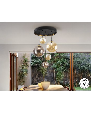 DARK-LAMPARA 5L NEGRO-LATON