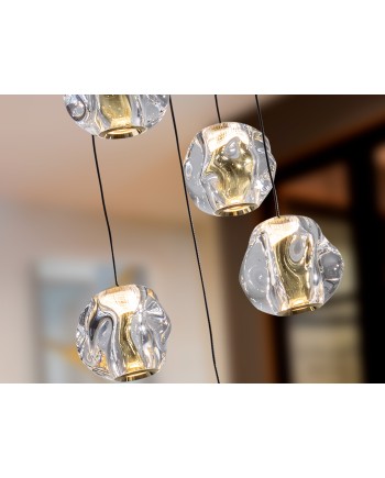 ZARIA- LAMP 5L- NEGRO/ORO/TRANSP D30 DIM