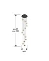 ZARIA-LAMP 13L- NEGRO/ORO/TRANSP D60 DIM