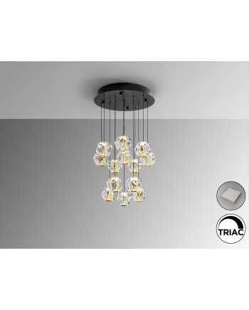 ZARIA-LAMP 13L- NEGRO/ORO/TRANSP D60 DIM