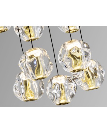 ZARIA-LAMP 13L- NEGRO/ORO/TRANSP D60 DIM