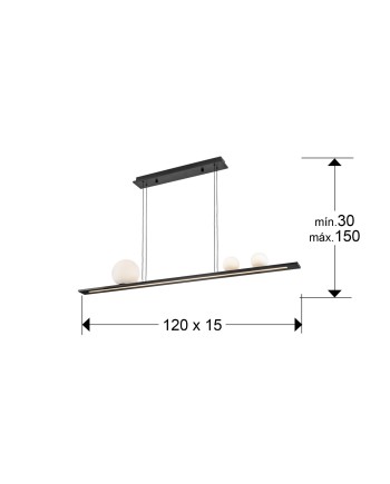 MILA- LAMPARA -NEGRO