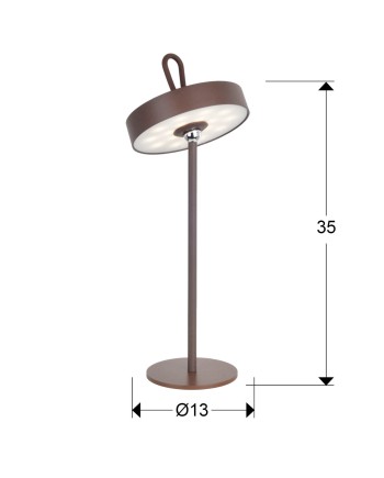 GONG- SOBREMESA LED CORTEN