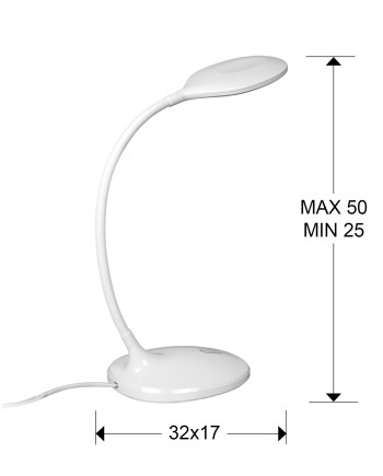 SOBREMESA LED - SCOOP - BLANCO