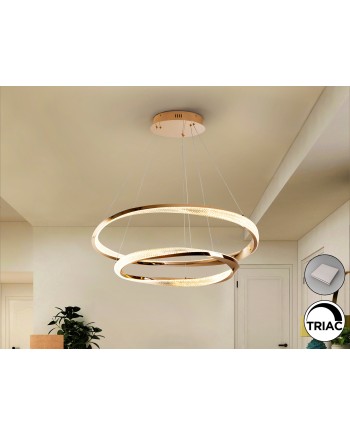 ORBITAS- LAMPARA 2 AROS ORO