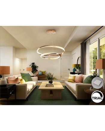 ORBITAS- LAMPARA 2 AROS ORO