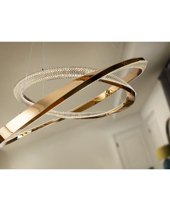 ORBITAS- LAMPARA 2 AROS ORO