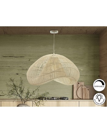 SABAH- LAMPARA RATAN BLANCO 80CM