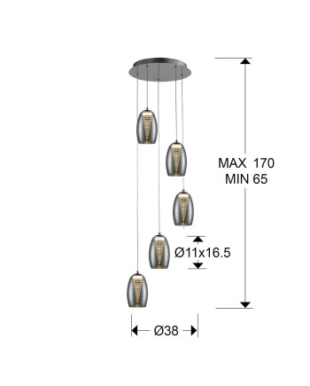 NUEVA NEBULA-LAMPARA 5L CROMO
