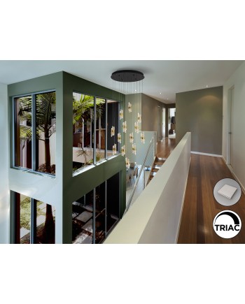 ILIADA- LAMPARA 13L NEGRO-ORO D70