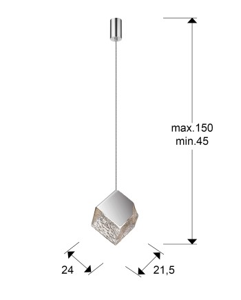 PRISCILA- LAMPARA 1L CROMO