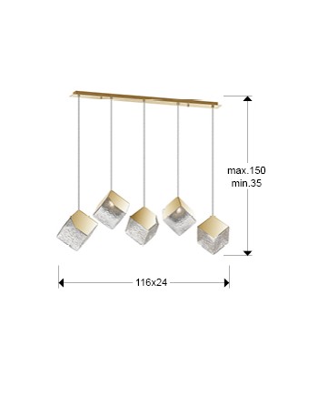 PRISCILA- LAMPARA 5L ORO