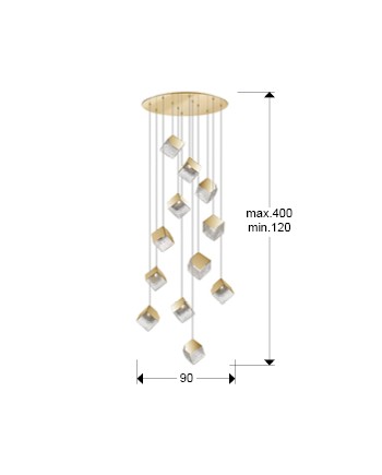 PRISCILA-LAMPARA 12L ORO