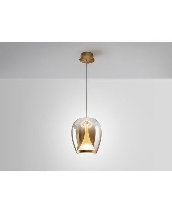 SUSPIRO- LAMPARA DORADO/AMBAR D25