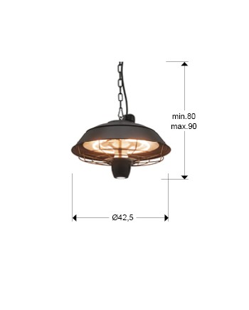 ESTUFA SUSPENSION·HEAT VINTAGE·1500W