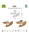 ONA * PLAFÓN / VENTILADOR  - BLANCO